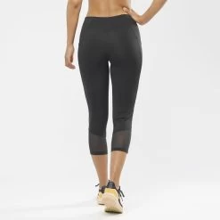 SALOMON PANTS CROSS RUN 21'' TIGHT W BLACK 22 -Ski Equipment Store 9 102386 pants cross run 21 tight w black lc1707500 03