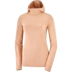 SALOMON COMET SEAMLESS HOODIE W SIROCCO/SHELL 22