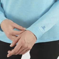 SALOMON ESSENTIAL LS TEE W BARRIER REEF 22 -Ski Equipment Store 9 102628 essential ls tee w barrier reef lc1582100 05