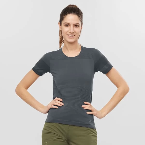 SALOMON ELEVATE MOVE ON TEE W EBONY 22 2 SALOMON ELEVATE MOVE ON TEE W EBONY 22 - Image 2