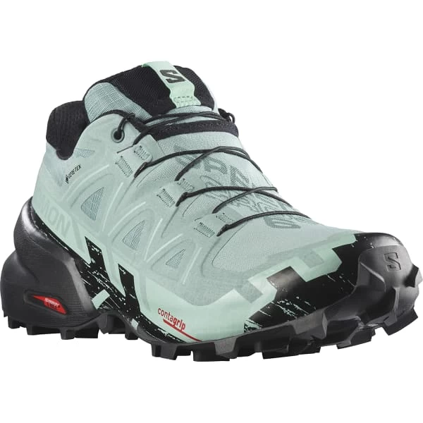 SALOMON SPEEDCROSS 6 GORE-TEX W AQUIFER/BLACK/YUCCA 23 2 SALOMON SPEEDCROSS 6 GORE-TEX W AQUIFER/BLACK/YUCCA 23 - Image 2
