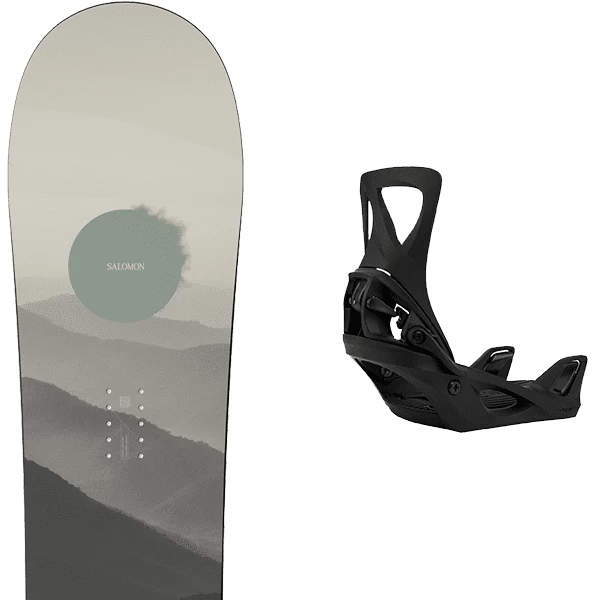 SALOMON BELLEVUE + BURTON STEP ON W BLACK 1 SALOMON BELLEVUE + BURTON STEP ON W BLACK