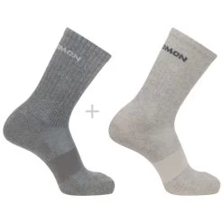 SALOMON EVASION CREW 2-PACK LIGHT GREY/HEATHER MEDIUM 23
