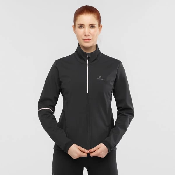 SALOMON AGILE SOFTSHELL JKT W BLACK 22 2 SALOMON AGILE SOFTSHELL JKT W BLACK 22 - Image 2