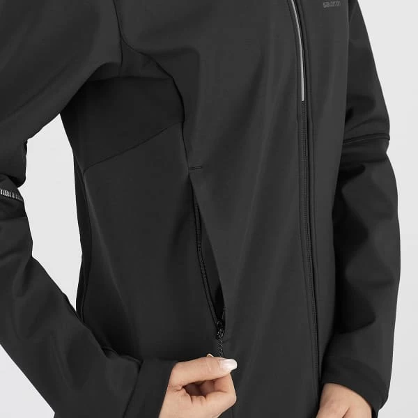 SALOMON AGILE SOFTSHELL JKT W BLACK 22 5 SALOMON AGILE SOFTSHELL JKT W BLACK 22 - Image 5