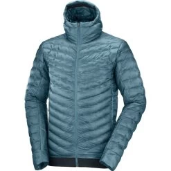 SALOMON OUTLINE DOWN HOODIE M MALLARD BLUE 22