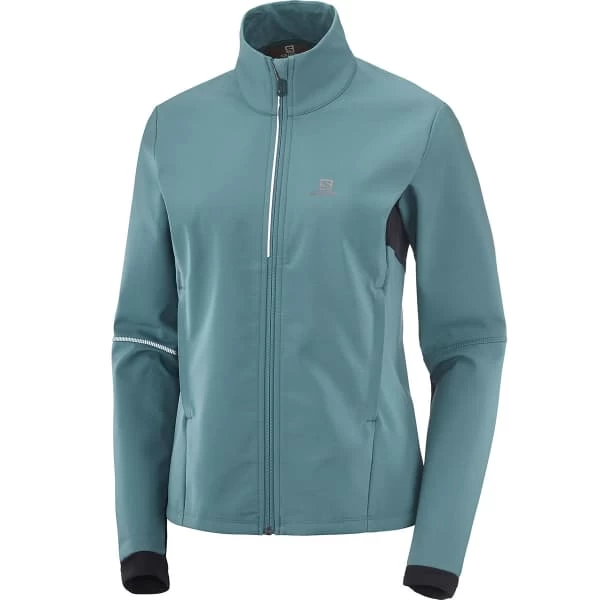 SALOMON AGILE SOFTSHELL JKT W MALLARD BLUE/BLACK 22 1 SALOMON AGILE SOFTSHELL JKT W MALLARD BLUE/BLACK 22