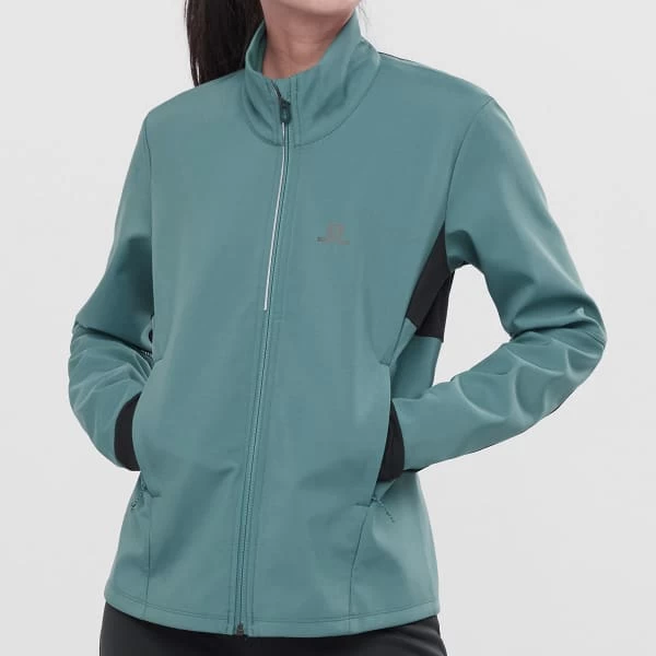 SALOMON AGILE SOFTSHELL JKT W MALLARD BLUE/BLACK 22 3 SALOMON AGILE SOFTSHELL JKT W MALLARD BLUE/BLACK 22 - Image 3